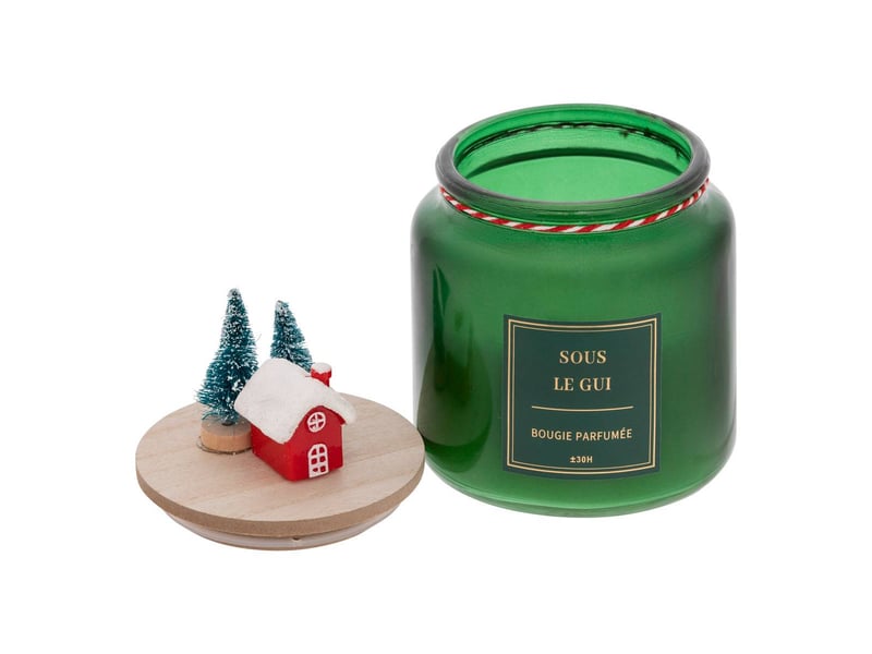  Bougie parfumée couvercle décoré 330g assorti  - Conforama B