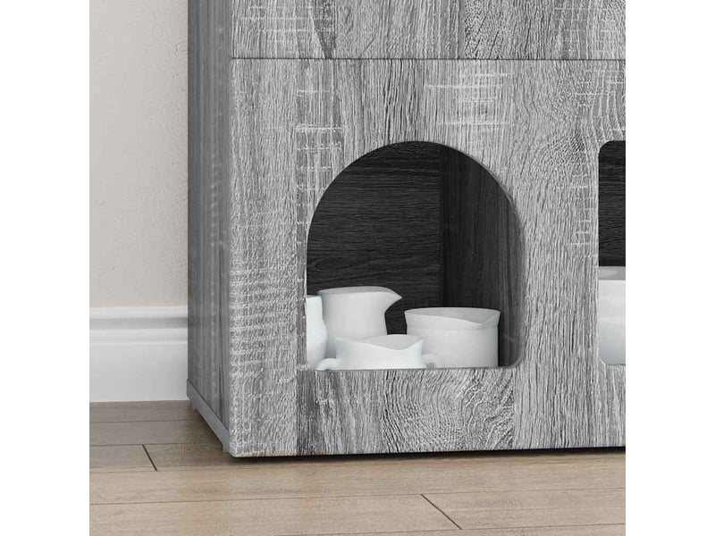  Buffet - bahut - meuble de rangement elst gris sonoma 80,5 x 35 x 59 cm bois d'ingénierie  - Conforama E