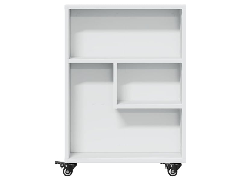  Chariot de rangement étroit blanc 48x13x68 cm bois d'ingénierie  - Conforama D