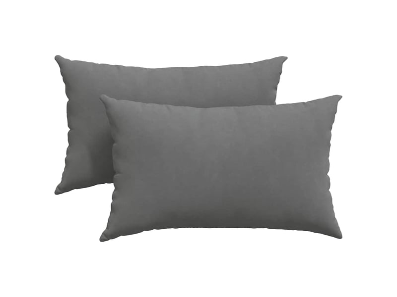  Lot de 2 coussins de canapé, coussins décoratifs tissu gris foncé 50 x 30 cm cf58861  - Conforama A