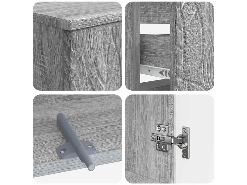  Ensemble de 2 meubles de salle de bain delft sonoma gris cf63125  - Conforama D