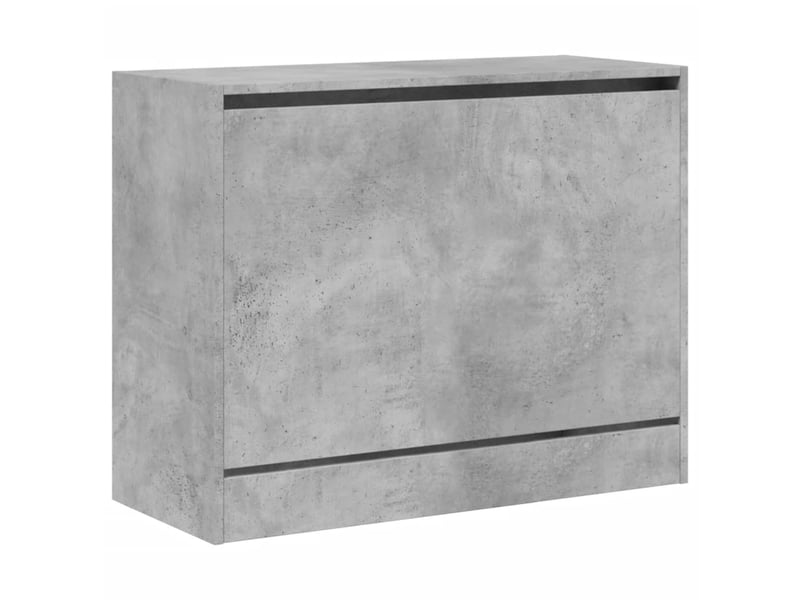  Meuble à chaussure, armoire à chaussures gris béton 80x34x63 cm bois d'ingénierie  - Conforama D