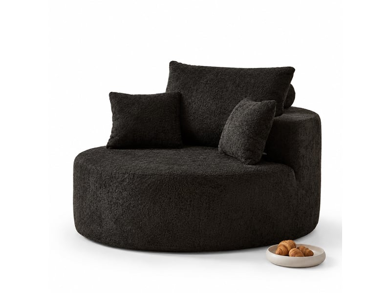  Fauteuil 127x127x82 cm 1 place noir  - Conforama A
