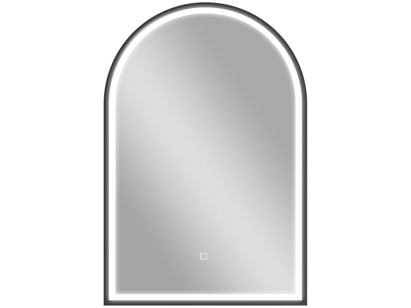  Miroir salle de bain kere led arche anti-buée réglable noir  - Conforama A