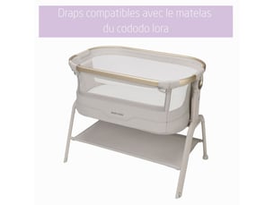 Draps housse de protection 2 en 1 maxi-cosi iora lot de 2 imperméables blanc coton