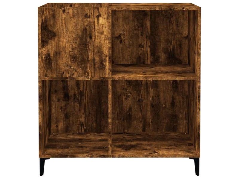  Armoire à disques, armoire de rangement chêne fumé 84,5x38x89 cm bois d'ingénierie shl1750  - Conforama E