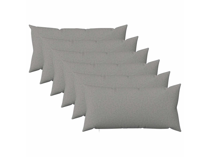 Lot de 6 housses de coussin heerlen gris nuage 40 x 70 cm tissu cf49650 - Conforama B