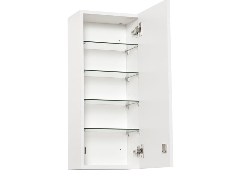 Armoire à pharmacie murale 30x20x70 cm – blanche – verrouillable avec 4 étagères réglables et gain de place - Conforama D