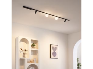Lampes sur rail magnétique 2 m noir 2 spots et 2 boules 20w led - lyne