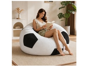 Pouf / repose pied <strong>VIVRYN</strong> <strong></strong> bicolore