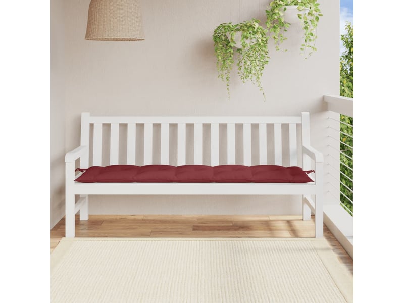  Coussin de banc de jardin, coussin d'assise rouge bordeaux mélangé tissu cf52821  - Conforama C