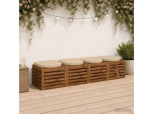 Lot de 4 coussins de siège, coussins d'assise 100 % polyester crème cf60067