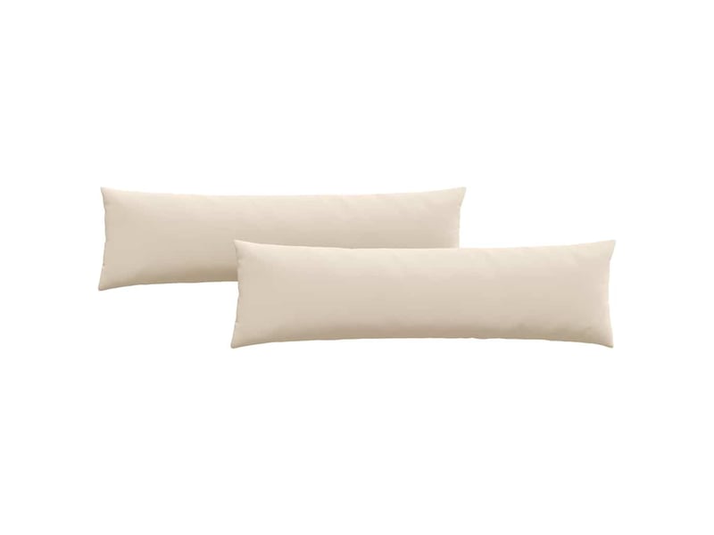 Lot de 2 coussins de canapé, coussins décoratifs tissu beige 145 x 40 cm cf58751 - Conforama A