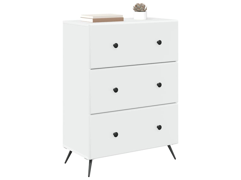  Armoire à tiroirs, rangement bureau blanc 66 x 34,5 x 90 cm bois d'ingénierie shl7583  - Conforama C