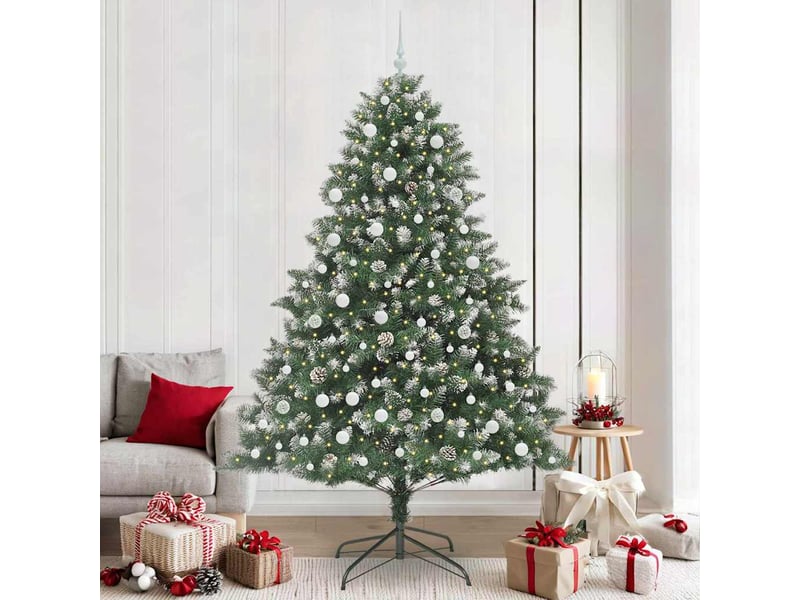 Sapin de noël, arbre de noël artificiel vert 240 cm pvc, plastique et acier cf61491 - Conforama B