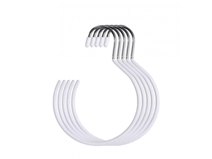 Blanc cintre pour foulard à anneau 5 pièces cintre porte foulard cintre d'écharpe rond support écharpe placard crochet anneau, organisateur d'écharpe