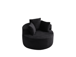 Fauteuil fixe <strong>MODENVIE</strong> <strong></strong> Velours côtelé noir vendu A l'unité