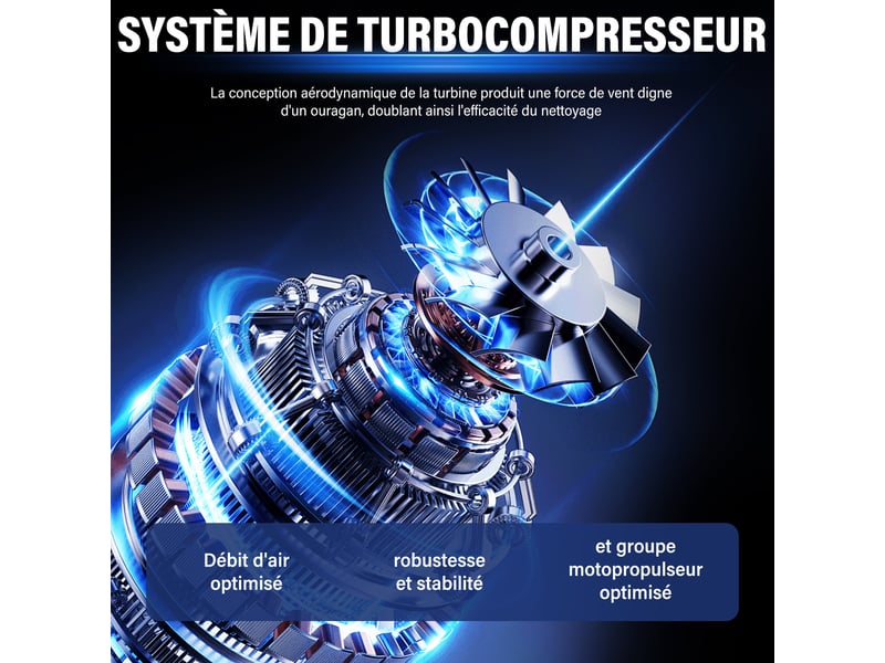  Ouffleur à feuilles sans fil teeno | 21 v | avec 2 batteries de 6,0 ah | vitesse du vent jusqu'à 116 kmh | 35 000 trmin  - Conforama D