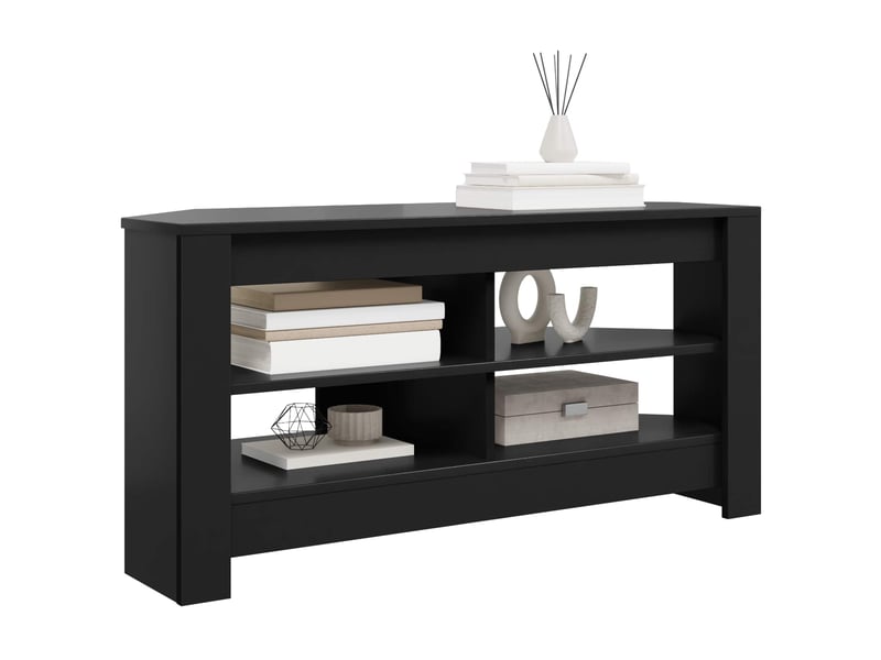 Meuble tv - banc tv - meuble de rangement d'angle 102 x 40,5 x 45 cm noir bois d'ingénierie  - Conforama C