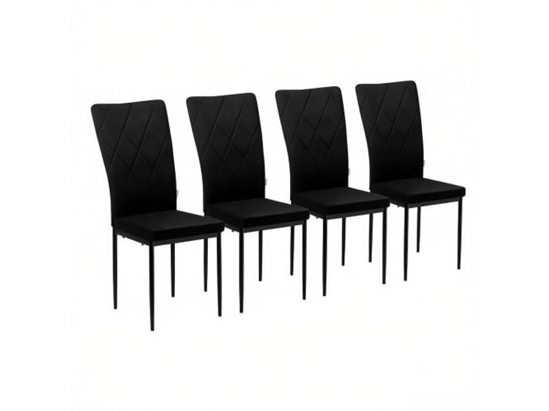  Ensemble de 4 chaises design moderne – cuisine, salle à manger, salon, chaises d'accueil et d'attente  - Conforama A