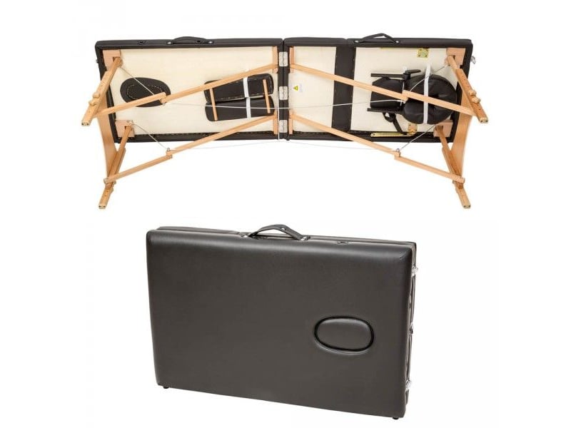  Table de massage noire 3 zones avec sac de transport 08_0000467  - Conforama D