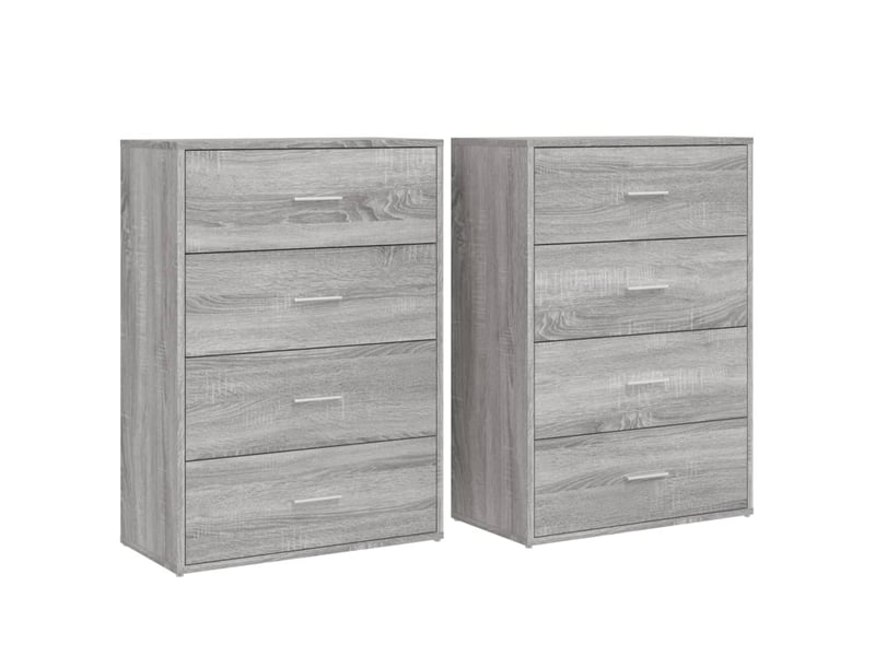  Buffets 2 pcs - bahut - meuble de rangement sonoma gris 60x31x84 cm bois d'ingénierie  - Conforama A