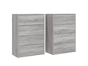 Buffets 2 pcs - bahut - meuble de rangement sonoma gris 60x31x84 cm bois d'ingénierie