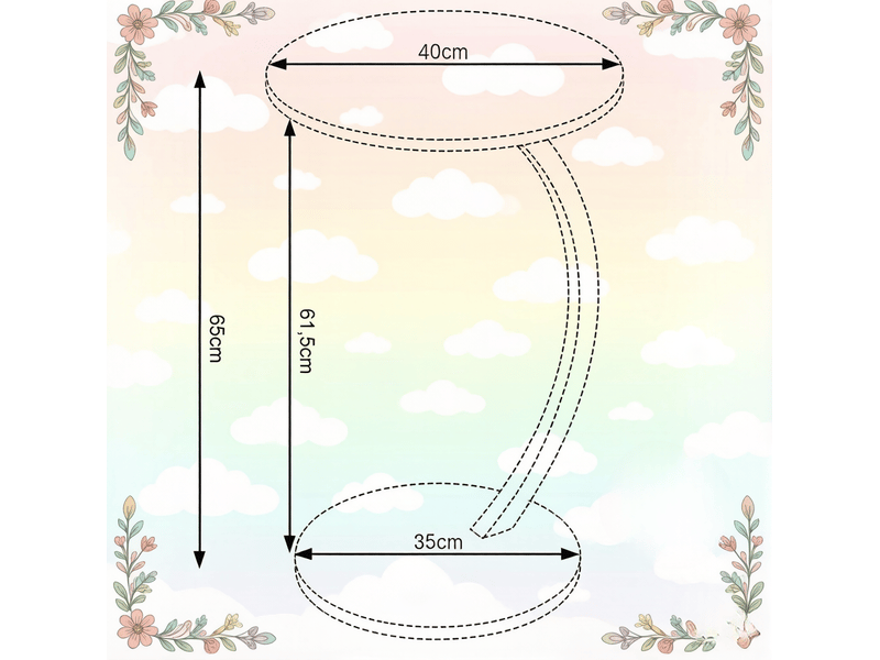  Table d’appoint ronde en c, plateau de 40 cm, mdf et métal, noire  - Conforama E