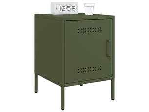 Lot de 2 tables de chevet - cabinet de chevet - table de nuit vert olive 36x39x50,5 cm acier