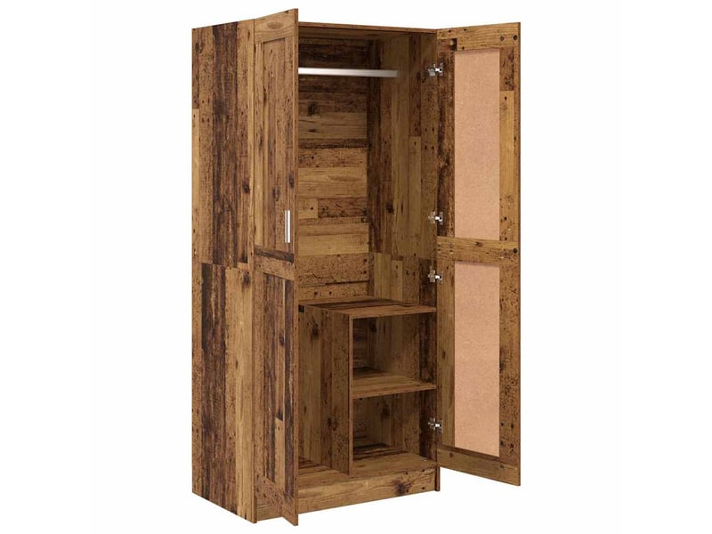 Armoire chambre, armoire de rangement bois ancien 82,5x51,5x180 cm bois d'ingénierie - Conforama A