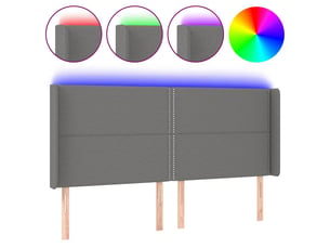 Tete de lit A poser largeur 203 cm   gris