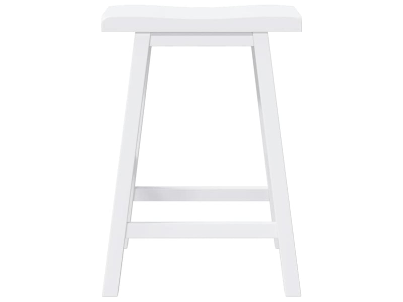  Lot de 2 tabouret de bar, chaise de bar en bois massif blanc et caoutchouc shl24111  - Conforama E
