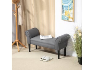 Banquette lit convertible couchage Occasionnel HOMVRA gris
