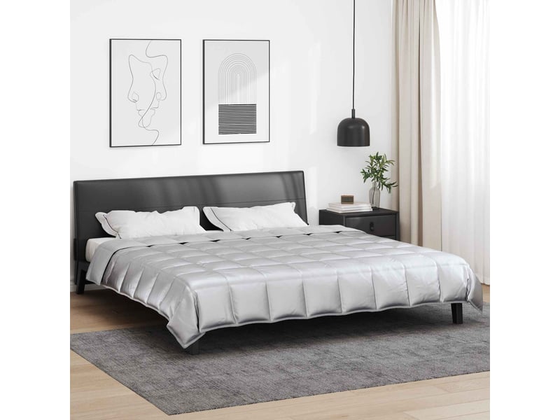  Duvet - couette d'été simple argenté 200 x 240 cm satin et microfibre  - Conforama B