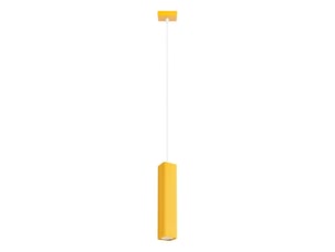 Suspension rayo 1 jaune aluminium moderne 118x8x8cm