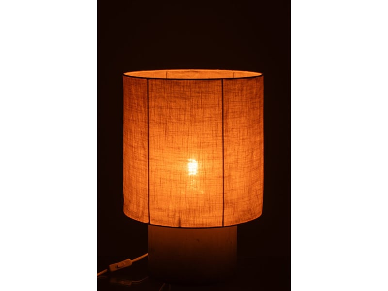  Lampe à poser en ciment havel 50cm beige  - Conforama C