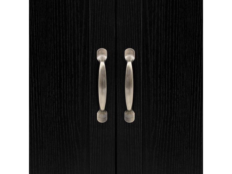  Desserte de cuisine extensible avec rangements, led et roulettes 125,5-187,5×71×93 cm en mdf noir  - Conforama D
