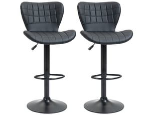 tabouret de bar assise réglable en hauteur <strong>HAUSS SPOLE</strong> - noir hauteur d'assise 61 cm vendu Par paire