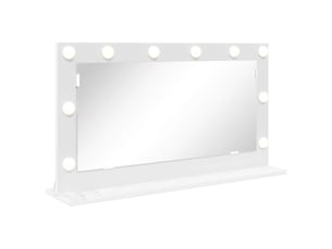 Miroir rectangulaire à fixer coloris blanc <strong></strong>  <strong></strong> - 80 cm x 45 cm