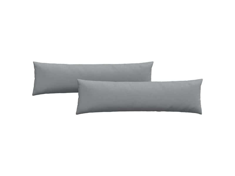  Lot de 2 coussins de canapé, coussins décoratifs tissu gris clair 145 x 40 cm cf58834  - Conforama A