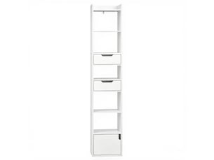 Bibliotheque coloris  blanc 6 étagère(s) MEULVA  - 33 cm x 181 cm