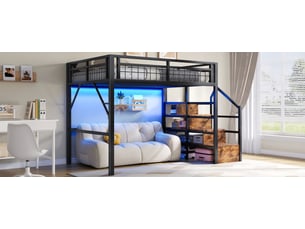 Lit mezzanine 140x200 cm Morn Vibe coloris noir