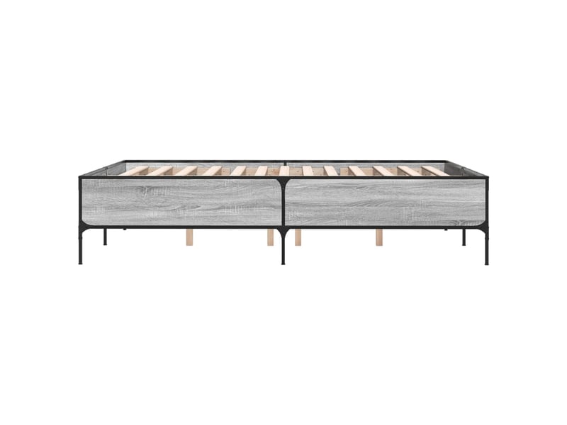  Lit double- lit adulte -  cadre de lit sans matelas sonoma gris 140x190 cm  - Conforama D