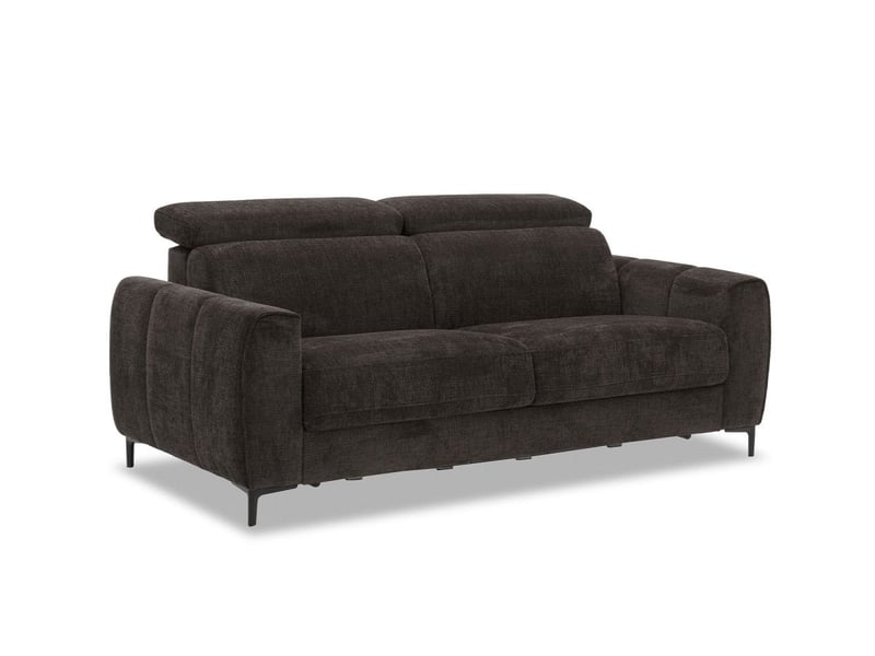 Canapé convertible express 3 places en velours texturé marron caleb KF8571E-3-MARR - Conforama A