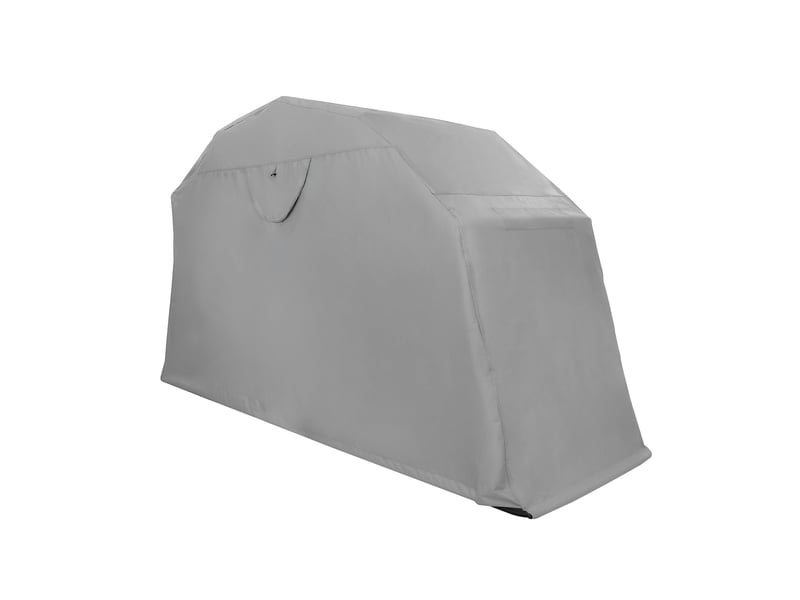  Tente de rangement moto xl grise tissu oxford acier imperméable abri rangement jardin vélo scooter housse garage anti-uv boulons sol verrouillable 2 218116 - Conforama A