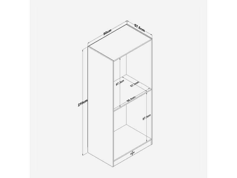  Armoire penderie 2 portes avec barre de penderie raw  - Conforama D