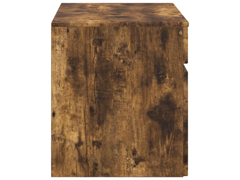  Cabinet salle de bain mural, meuble de rangement chêne fumé 59x44.5x50 cm  - Conforama D