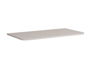 Plan de travail linea 80 cm cachemire mat pour meuble de salle de bain avec angles arrondis