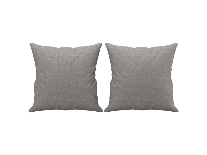  Coussins décoratifs lot de 2 gris clair 40x40 cm tissu  - Conforama A