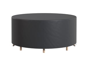 Housse de protection pour mobilier de jardin, résistante à l'hiver, imperméable et anti-uv, en tissu oxford 420d, ø 214 x 70 cm (h), noire